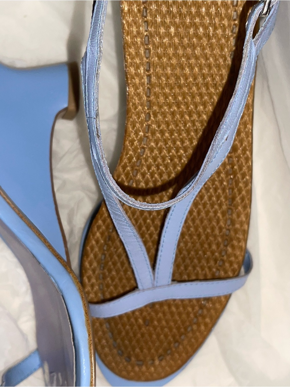 2 for 1 Pale Blue & Coral  sandals / wedges